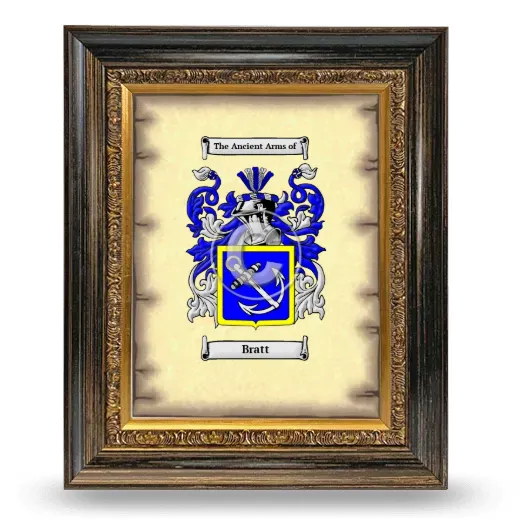 Bratt Coat of Arms Framed - Heirloom