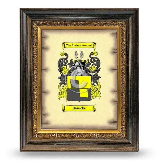 Braucke Coat of Arms Framed - Heirloom