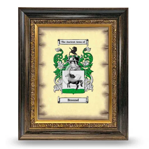 Braund Coat of Arms Framed - Heirloom