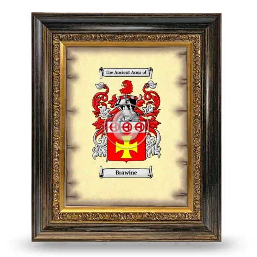 Brawine Coat of Arms Framed - Heirloom