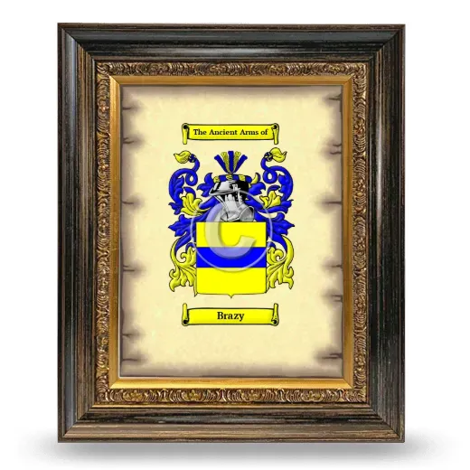 Brazy Coat of Arms Framed - Heirloom