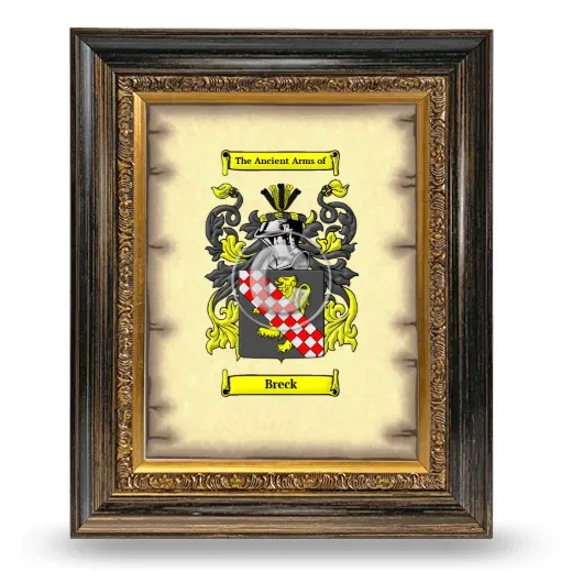 Breck Coat of Arms Framed - Heirloom