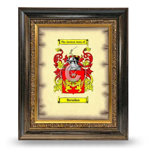 Brendan Coat of Arms Framed - Heirloom