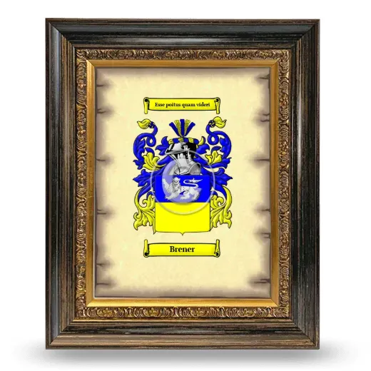 Brener Coat of Arms Framed - Heirloom