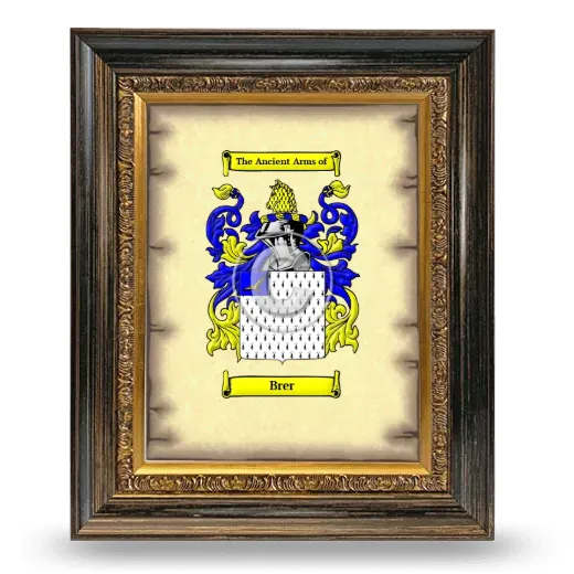 Brer Coat of Arms Framed - Heirloom