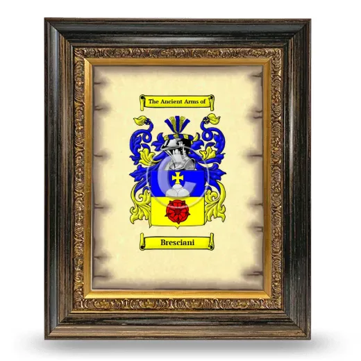 Bresciani Coat of Arms Framed - Heirloom