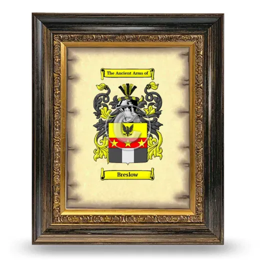 Breslow Coat of Arms Framed - Heirloom