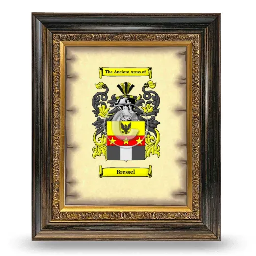 Bressel Coat of Arms Framed - Heirloom