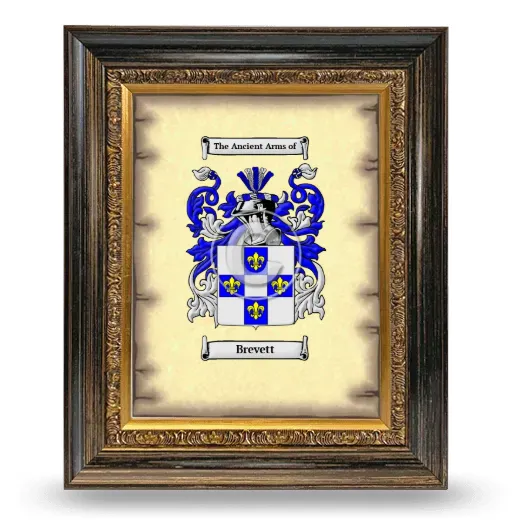 Brevett Coat of Arms Framed - Heirloom