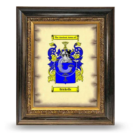 Brickells Coat of Arms Framed - Heirloom