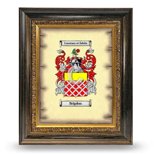 Brigdon Coat of Arms Framed - Heirloom