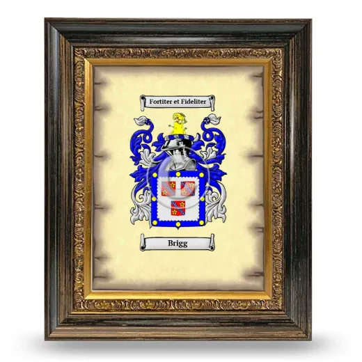 Brigg Coat of Arms Framed - Heirloom