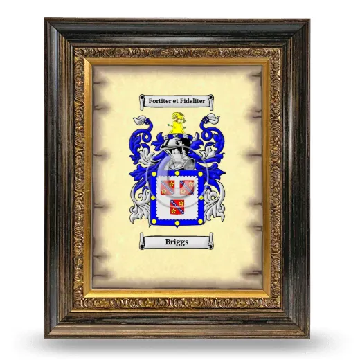 Briggs Coat of Arms Framed - Heirloom