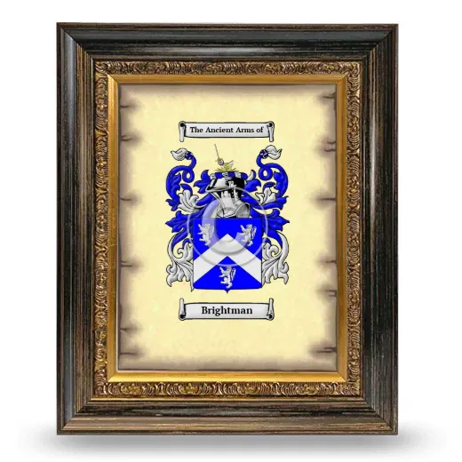 Brightman Coat of Arms Framed - Heirloom