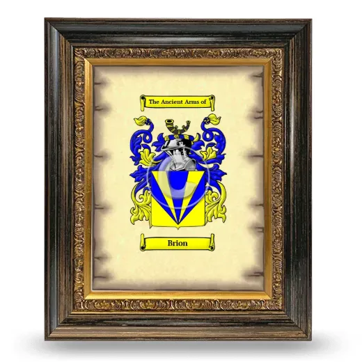 Brion Coat of Arms Framed - Heirloom