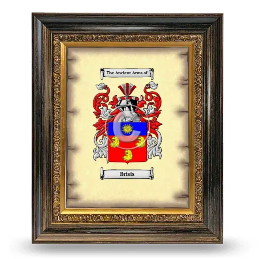 Brisis Coat of Arms Framed - Heirloom