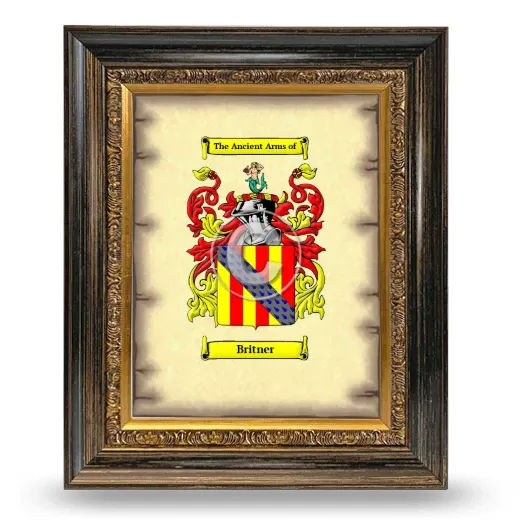 Britner Coat of Arms Framed - Heirloom