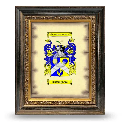Brittingham Coat of Arms Framed - Heirloom