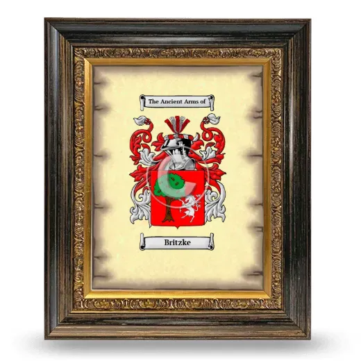 Britzke Coat of Arms Framed - Heirloom