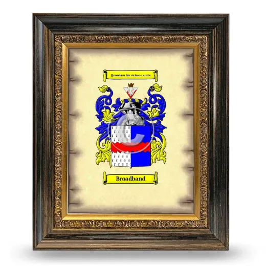 Broadband Coat of Arms Framed - Heirloom