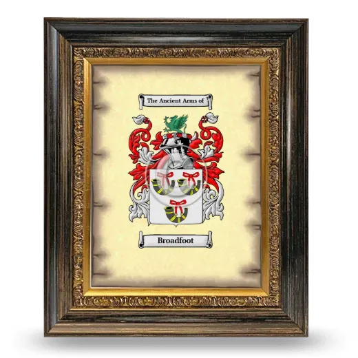 Broadfoot Coat of Arms Framed - Heirloom