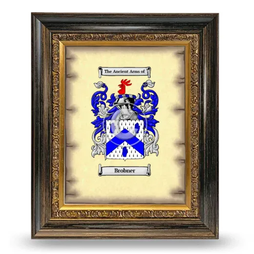 Brobner Coat of Arms Framed - Heirloom
