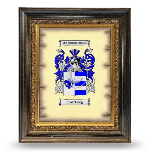 Broettsorg Coat of Arms Framed - Heirloom