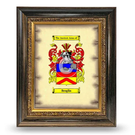 Broglia Coat of Arms Framed - Heirloom