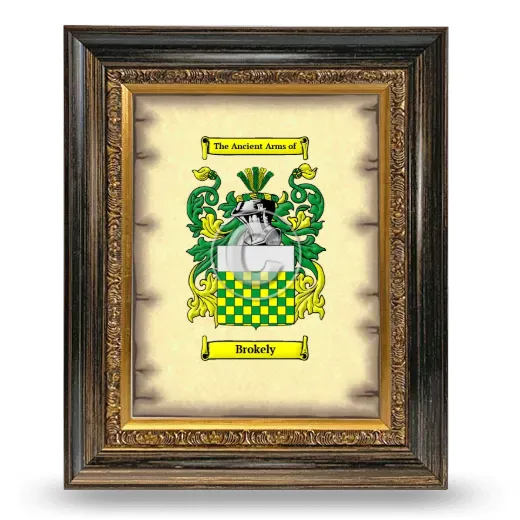 Brokely Coat of Arms Framed - Heirloom