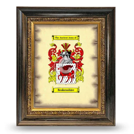 Brokenshire Coat of Arms Framed - Heirloom