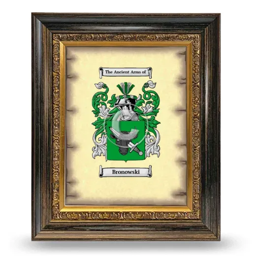 Bronowski Coat of Arms Framed - Heirloom