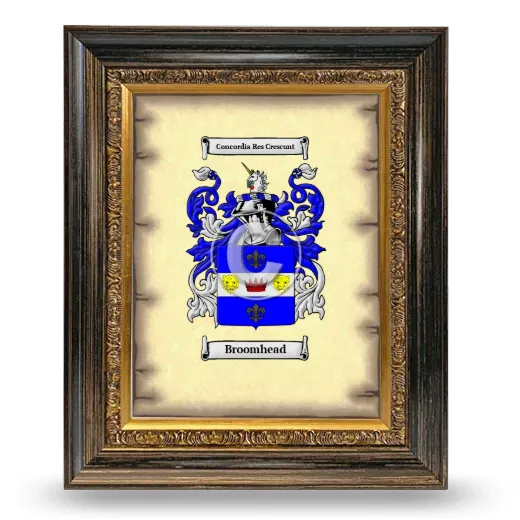 Broomhead Coat of Arms Framed - Heirloom