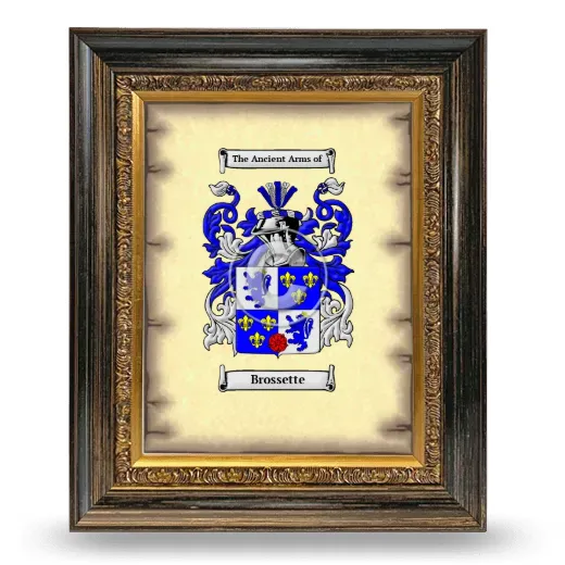 Brossette Coat of Arms Framed - Heirloom