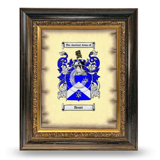 Brost Coat of Arms Framed - Heirloom
