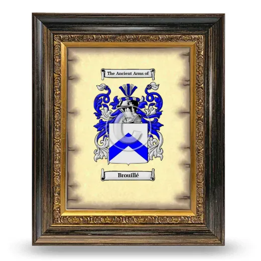 Brouillé Coat of Arms Framed - Heirloom