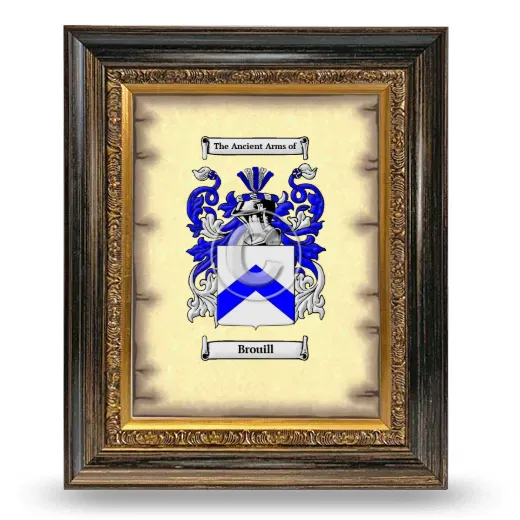 Brouill Coat of Arms Framed - Heirloom