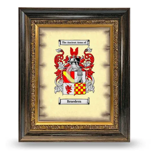 Bruedern Coat of Arms Framed - Heirloom