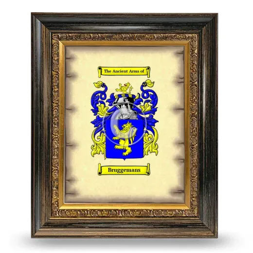 Bruggemans Coat of Arms Framed - Heirloom
