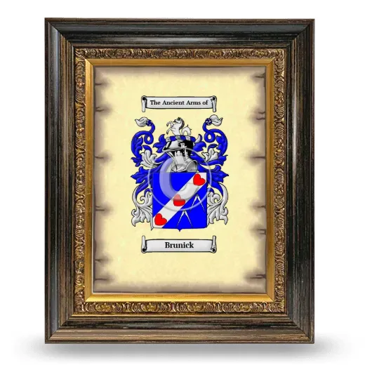 Brunick Coat of Arms Framed - Heirloom