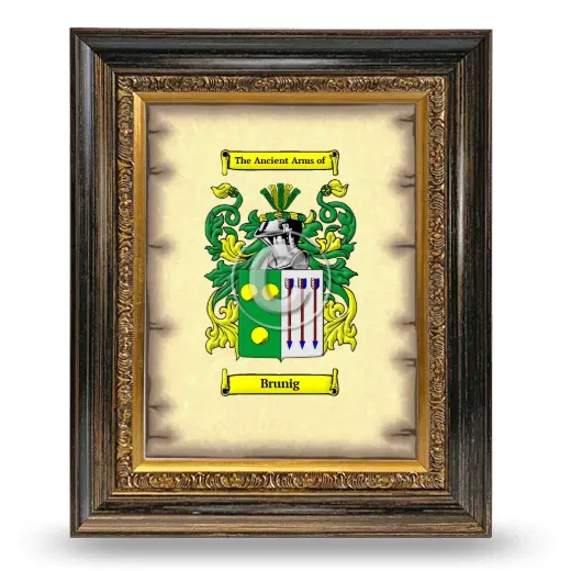 Brunig Coat of Arms Framed - Heirloom