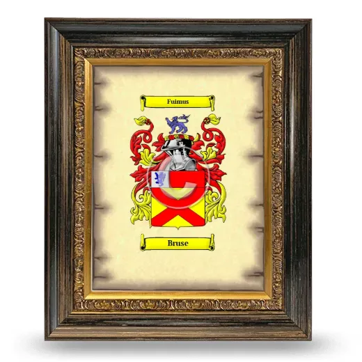 Bruse Coat of Arms Framed - Heirloom
