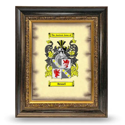 Brusel Coat of Arms Framed - Heirloom