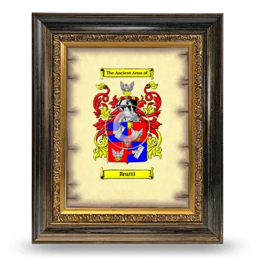 Brutti Coat of Arms Framed - Heirloom