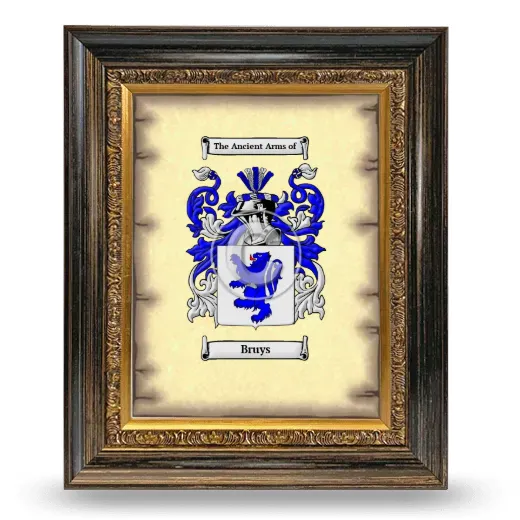 Bruys Coat of Arms Framed - Heirloom