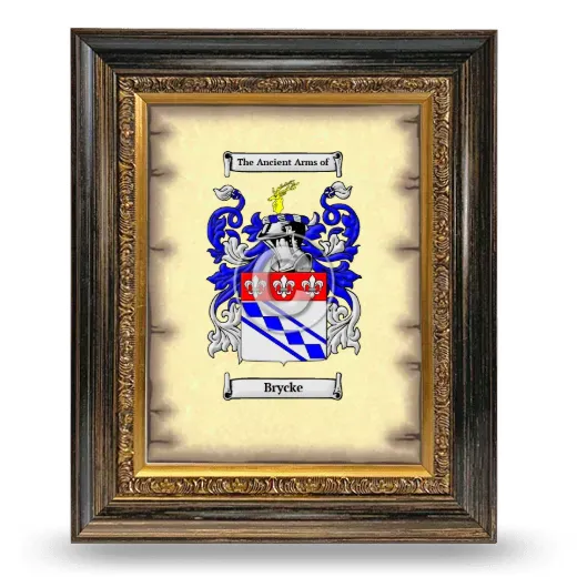 Brycke Coat of Arms Framed - Heirloom