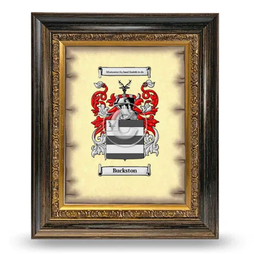 Buckston Coat of Arms Framed - Heirloom