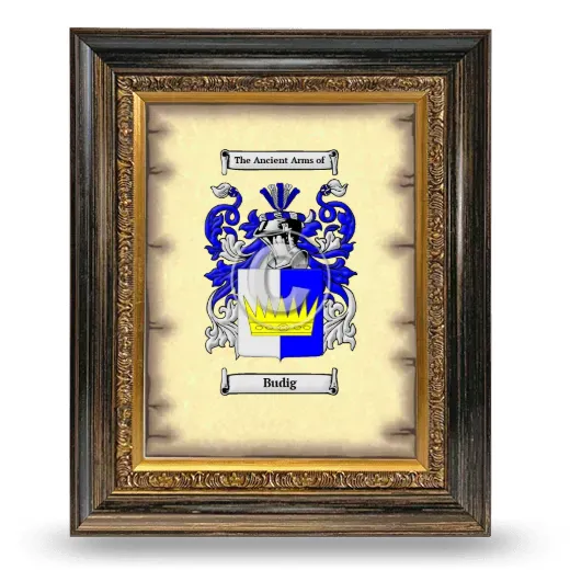 Budig Coat of Arms Framed - Heirloom