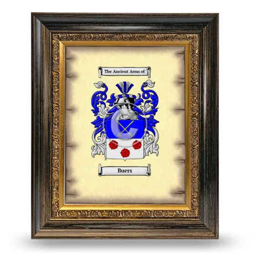 Buers Coat of Arms Framed - Heirloom