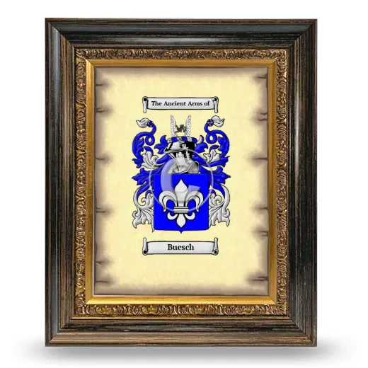 Buesch Coat of Arms Framed - Heirloom