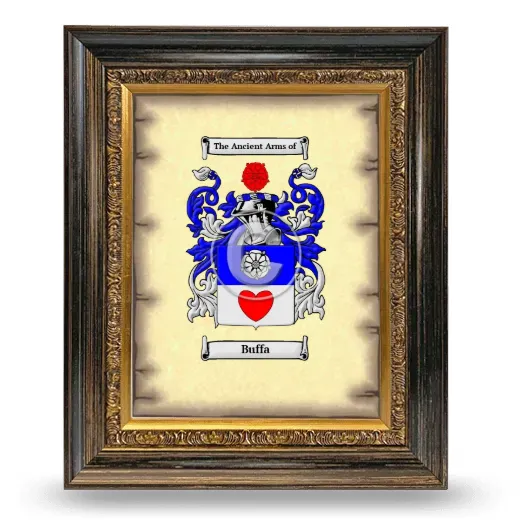 Buffa Coat of Arms Framed - Heirloom